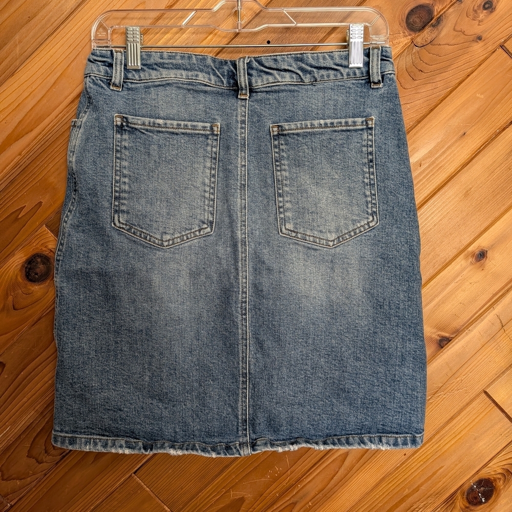 Filippa K Stylish Button-Front Denim Pencil Skirt Size Medium - Picture 4 of 5